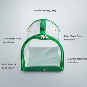 Petit Papillon Habitat <span class=keywords><strong>Critter</strong></span> <span class=keywords><strong>Cage</strong></span> Caterpillar Enclos Bug Terrarium Portable Poignée De Transport 8X8X8 Pouces Insect Mesh <span class=keywords><strong>Cage</strong></span> - Product Image 6
