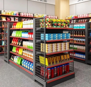 Espositore di alta qualità a doppia faccia per supermercati comoda libreria metallica negozio di alimentari farmacia espositore per comodità - Product Image 3