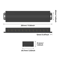 Hub de Carga USB-C PD de 12 Puertos, 65W por Puerto, Estación de Carga Rápida de 780W, OEM ODM para Laptops, Smartphones, Tablets, Educación