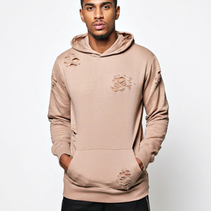 Sweat à capuche basique en coton mélangé de qualité supérieure, personnalisé et vieilli, pour homme, style streetwear, en molleton épais, teint uni, en promotion, pour l'hiver - Product Image 1