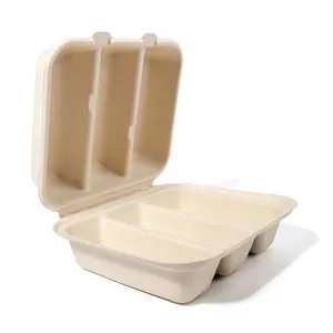 Disposable Taco Holder Good Quality Customized Takeaway Biodegradable Sugarcane Bagasse Food Tray Taco Box
