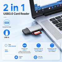 Lector de Tarjetas USB 3.0 2 en 1, SD TF Micro SD, 5Gbps de Alta Velocidad, Chip GL3224, Mini Lector Portátil para Laptop, PC y Cámara