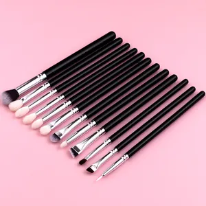 12Pcs Oogschaduw Blending Vouw Kit Shader Borstels Cosmetische Gereedschap Synthetisch Haar Accepteren Sample Order 1 Set