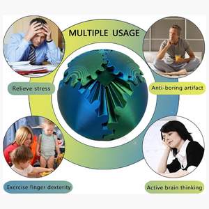 ของเล่นลูกบอลเฟืองหมุนแบบกลไก วัสดุ PLA ทนทาน ของเล่นตั้งโต๊ะสำหรับตกแต่งบ้านและสำนักงาน - Product Image 6