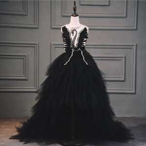 Vestido de Princesa de Verano 2020 para Niña, Vestido Largo con Cola de Cisne, Disfraz de Cumpleaños para Niñas, Vestidos de Dama de Honor - Product Image 3