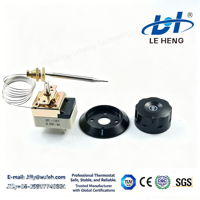 Thermostat mécanique avec tube capillaire pour chauffe-eau et équipement industriel, contrôle de la température du four électrique, sauna