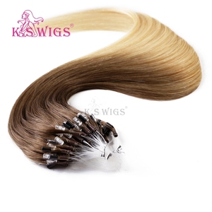 K.SWIGS T8-22# Ombre <b>Micro</b> Ring Remy Human Hair <b>Extensions</b> Cuticle Aligned Durable Gentle Reusable Natural Healthy Smooth Hair - Product Image 5