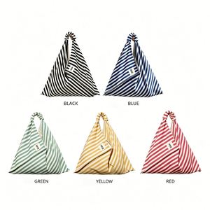 Custom Print Logo Large Capacity Outdoor Reusable Shopping Sky Blue Striped Women Cotton <b>Canvas</b> <b>Beach</b> Tote Bag Wholesaler - Product Image 2