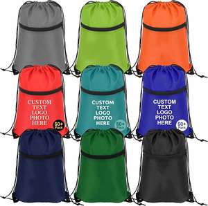 Custom Logo <b>Drawstring</b> Bags Wholesale Personalized Promotional Gifts Multi Purpose Sports <b>Backpacks</b> - Product Image 1
