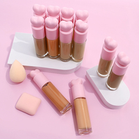 Fabricants de cosmétiques, correcteur naturel longue durée, imperméable, pour peaux foncées, maquillage liquide, fond de teint en marque privée