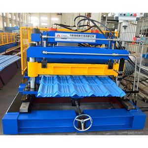 Turquie populaire PPGI GI <span class=keywords><strong>Q</strong></span> étape tuile presse toit formant l'équipement tuile vitrée tôle rouleau formant la Machine - Product Image 2