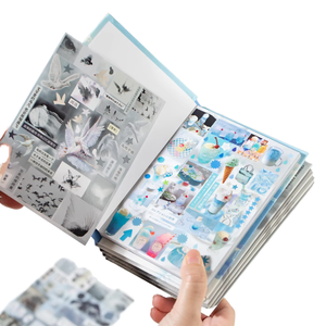 30 hojas/paquete de pegatinas, <span class=keywords><strong>libro</strong></span> de noche, Brisa, papelería, creativo sueño, núcleo, patrón de <span class=keywords><strong>viento</strong></span>, Material, diario hecho a mano, Collage DIY - Product Image 1