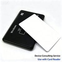 Weiße PVC PET Papier Wasserdichte Wetterfeste RFID 13,56 MHz/125kHz Angepasste Chip T5577 NFC Zugangskontrolle Mitgliedskarte