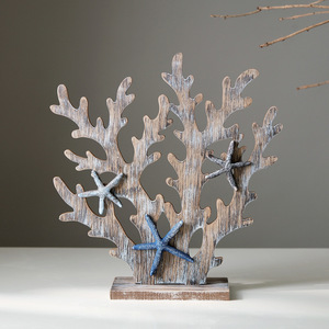 Décoration d'arbre corallien en bois méditerranéen, 2 pièces, ornement de bureau pour salon, nouvelle décoration de maison - Product Image 3