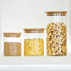 Barattoli di vetro borosilicato con stampa Logo personalizzata per la conservazione di Spaghetti di cereali con farina