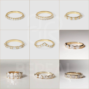 IGI Certified Vvs CVD Lab Made Diamond Wedding <b>Ring</b> Hot Selling 925 <b>Silver</b> Princess Lab Created Diamond Band <b>Ring</b> Women Jewelry - Product Image 3