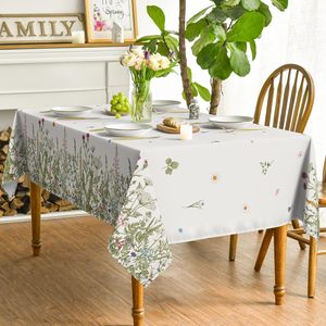 <span class=keywords><strong>Tovaglia</strong></span> primavera 137*274cm fiori selvatici floreale copertura del tavolo lavabile <span class=keywords><strong>per</strong></span> festa Picnic cena decorazione - Product Image 4