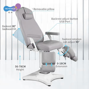 Sillón de Pedicura Eléctrico de Lujo para Dentistas, Muebles de Salón de Belleza, Mesa de Masaje y Cama Ajustable en Altura con 2 Motores - Product Image 3