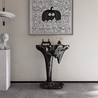 Console d'entrée étroite de petite taille, moderne, simple et luxueuse Table d'angle Mobilier de maison de style design classique