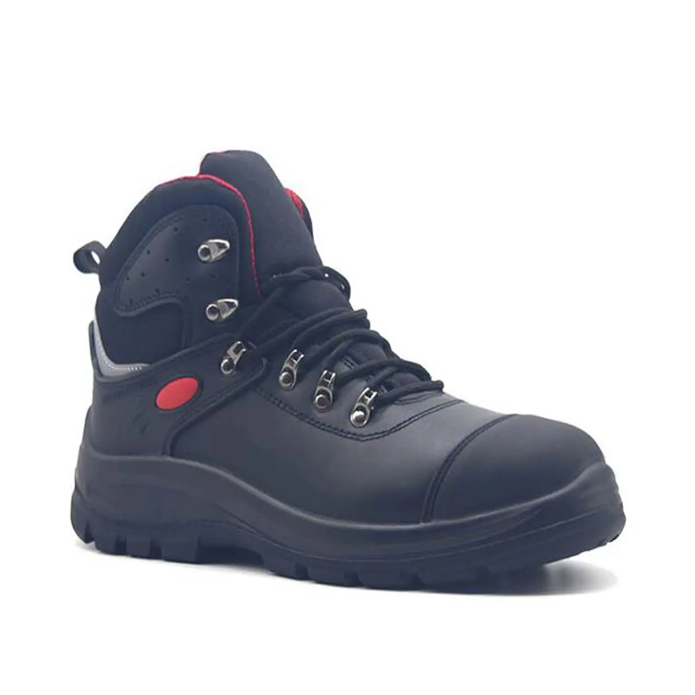 รองเท้านิรภัยหนังเหล็กนิ้วเท้าป้องกันความปลอดภัยในอุตสาหกรรมรองเท้าคนงาน Jogger รองเท้าระบายอากาศ