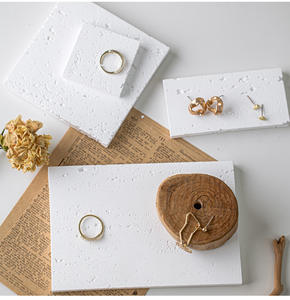 Popular Small Ornaments <b>Jewelry</b> Shooting Props Plaster Travertine Four Piece Set <b>Jewelry</b> Display <b>Tray</b> - Product Image 3