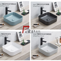 Cupc coloré mat ne se décolore jamais design Céramique Design élégant Hotel Comptoir Lavabo Couleur mate Bassin d'art