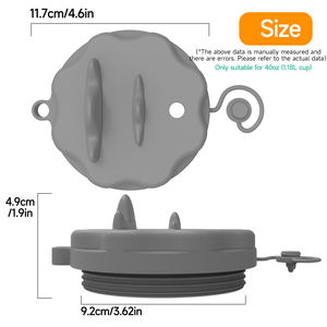 Gelas silikon dapat dipakai ulang tutup cangkir <span class=keywords><strong>Tumbler</strong></span> dengan pegangan tutup pengganti tempat ponsel untuk StanLey 40oz - Product Image 5