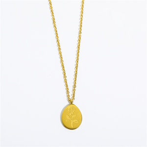 Wholesale Stainless Steel Women Jewelry <b>Necklace</b> Custom Gold Plated Flower <b>Necklace</b> - Product Image 6