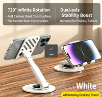 Support de téléphone et tablette de bureau rotatif à 360° en plastique, réglable, pliable, ultra stable, sans secousses, universel, multi-usages