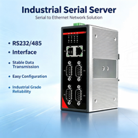 Gateway Industrial DIN-Rail RS232/485 a Ethernet, Convertidor de Protocolo Modbus RTU/TCP, para Automatización de Fábricas Inteligentes y SCADA
