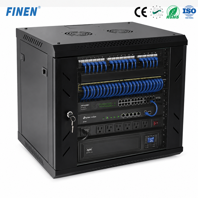 Wall Mount Network Cabinet 19 Inch SPCC Cold Rolled Steel 4U-18U Server Rack IP20 for Data Center CCTV OEM ODM