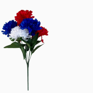 Ramo de Claveles de Seda Realistas para Decoración del Hogar, Día Patriótico del Veterano, 4 de Julio, Día de la Independencia, Navidad, Día de los Caídos - Product Image 2