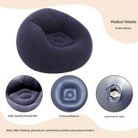 Fauteuil gonflable paresseux en PVC floqué, pliable et portable, pour une personne, respectueux de l'environnement, fourni par le fabricant