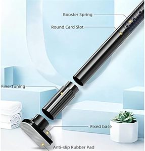 La <span class=keywords><strong>tringle</strong></span> à <span class=keywords><strong>rideau</strong></span> de <span class=keywords><strong>douche</strong></span> extensible en acier inoxydable ne rouille jamais pôle de tension antidérapant aucune perceuse requise - Product Image 6