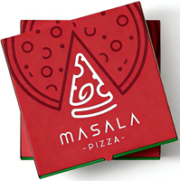 Scatole per Pizza in Cartone Ondulato Ecologico Riciclabile di Grado Alimentare, Vendita all'Ingrosso, Laminazione Opaca, Logo Personalizzato Stampato