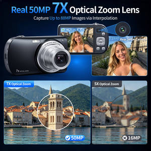 Cámara Digital para Vlogging <span class=keywords><strong>8K</strong></span> Ultra HD, Video de 88MP, Cámara Dual, Zoom Óptico 7X, Pantalla Táctil, EIS de 5 Ejes Antivibración, WiFi para Viajes - Product Image 2