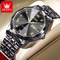 OLEVS 9931 Montre à quartz pour homme, bracelet en acier inoxydable de luxe, étanche, décontractée, de haute qualité, de marques célèbres, OEM