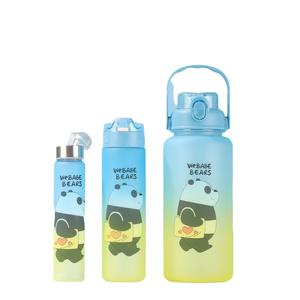 Lindo oso taza <span class=keywords><strong>de</strong></span> plástico <span class=keywords><strong>de</strong></span> dibujos animados <span class=keywords><strong>de</strong></span> gran capacidad <span class=keywords><strong>de</strong></span> paja botella <span class=keywords><strong>de</strong></span> agua niñas al aire libre fitness deportes práctico juego <span class=keywords><strong>de</strong></span> tazas - Product Image 1