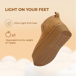 Confortable mode femmes classique hiver <span class=keywords><strong>daim</strong></span> en cuir véritable cheville bottes de neige Mini plate-forme plat anti-dérapant bottes - Product Image 5