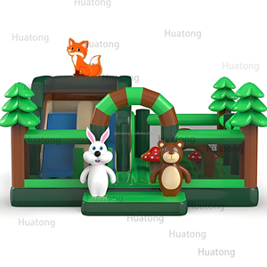 Huatong Inflatable Bouncer nhảy lâu đài rừng chủ đề lâu đài bouncy với Slide cho trẻ em - Product Image 5