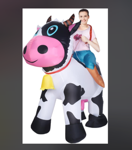 Famille <span class=keywords><strong>Cowboy</strong></span> 6ft Costume pour l'extérieur <span class=keywords><strong>gonflable</strong></span> PVC vache mascotte Costume tour vache Costume Costume adultes pour carnaval divertissement - Product Image 1