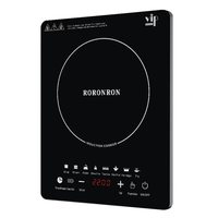 Table de cuisson à induction intelligente haute puissance 2200W avec 8 modes de cuisson, plaque en verre cristal noir, cuisinière électrique pour la cuisine à domicile
