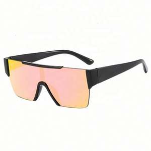 Gafas de Sol Cuadradas de Moda con Logotipo Personalizado, Lentes de Espejo Extra Grandes, Planas, con Protección UV400, sin Montura, de una Sola Pieza, para Hombre y Mujer - Product Image 3