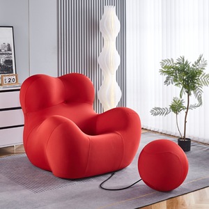 <span class=keywords><strong>Fauteuil</strong></span> simple rouge compressé avec <span class=keywords><strong>mousse</strong></span> compressée, <span class=keywords><strong>prix</strong></span> <span class=keywords><strong>de</strong></span> gros usine, emballage sous vide, direct fabricant - Product Image 5