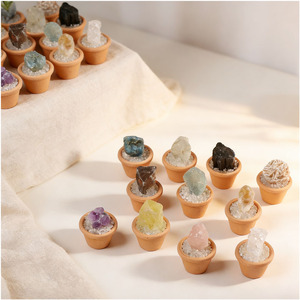 Vente chaude Cristal naturel Pierre brute Minéral Cristal Miniature Paysage DIY Ornements de bureau pour la décoration - Product Image 3