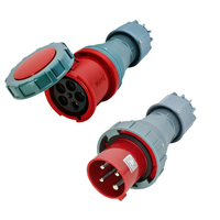 Câble d'extension extérieur avec connecteurs industriels triphasés standard, prise mâle 125A/5 broches et prise femelle 125A/5 broches
