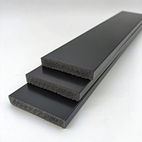 Plinthe en polystyrène noir PS, design moderne et minimaliste, moulure élégante pour bordure murale, pour la décoration intérieure