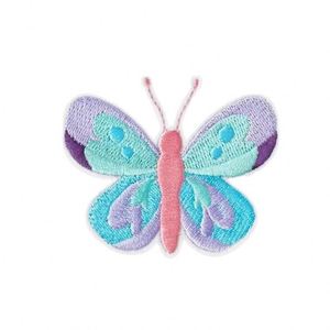 Patch brodé thermocollant fantaisie couleur macaron, motif étoile filante, licorne et papillon, pour la décoration de vêtements, chapeaux et sacs - Product Image 6