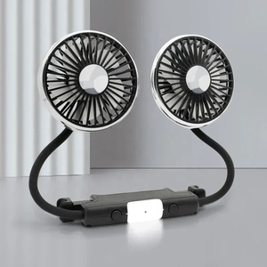 Ventilateur USB de voiture à double tête, ventilateur de refroidissement avec interrupteur indépendant, 3 vitesses, réglable à 360 degrés, ventilateur de tête de lit auto pour siège arrière - Product Image 3