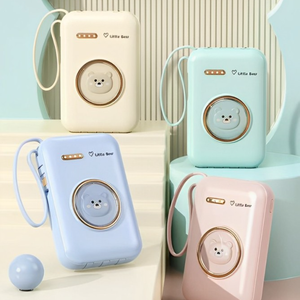 Wholesale Power Banks 10000mah Gift Cartoon Power Station Flash Light Fast Charge Portable Power Bank for Phone